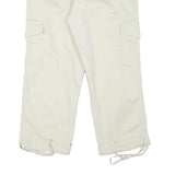 FADED GLORY Womens Cotton Blend Cream Relaxed Cargo Trousers W28 L23 Casual