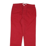TOMMY HILFIGER Womens Cotton Blend Red Regular Fit Straight Trousers W31 L30