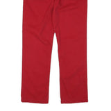 TOMMY HILFIGER Womens Cotton Blend Red Regular Fit Straight Trousers W31 L30