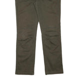 NILE Womens Cotton Blend Regular Fit Straight Olive Green Trousers W35 L30