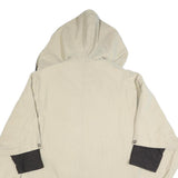 GOLDIX Womens Beige & Black Hooded Button Cotton Blend Jacket XL Casual Stylish