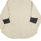 GOLDIX Womens Beige & Black Hooded Button Cotton Blend Jacket XL Casual Stylish