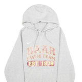 NIKE Mens Grey Baar Swim Team Cotton Blend Hoodie S Casual Pullover