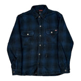 Dickies Checked Overshirt - Medium Blue Cotton