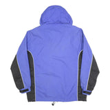 FILA Mens Blue & Black Outdoor Jacket L Polyester Blend Zip Hooded Sport