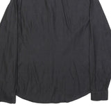 GUESS Mens Black Slim Fit Shirt S Cotton Blend Long Sleeve Stylish Casual