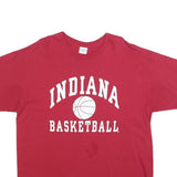 GILDAN Mens Red Indiana Basketball Graphic T-Shirt XL Short Sleeve Crew Neck