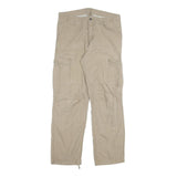 CARHARTT Mens Cotton Blend Beige Relaxed Straight Trousers W34 L32 Cargo