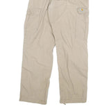 CARHARTT Mens Cotton Blend Beige Relaxed Straight Trousers W34 L32 Cargo