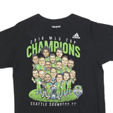 ADIDAS Mens Black 2016 MLS Cup Champions Seattle Sounders FC Graphic T-Shirt M