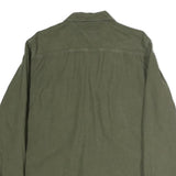 BL'KER Mens Green Button Cotton Shirt Jacket M Plain Casual Lightweight