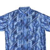 KINGFIELD Mens Blue Pattern Shirt XL Lightweight Polyester Summer Casual