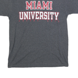 JERZEES Mens Grey Miami University Graphic T-Shirt M Short Sleeve Crew Neck