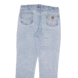 CARHARTT Mens Jeans Blue Relaxed Straight Denim Light W38 L36 Workwear Casual