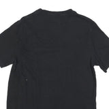 CHAMPION Mens Black Graphic T-Shirt M Short Sleeve Crew Neck Logo Print