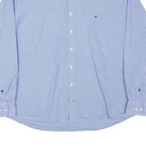 TOMMY HILFIGER Mens Blue & White Striped Shirt 2XL Regular Fit Classic