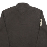 TOMMY HILFIGER Mens Brown Pullover Jumper Patterned Half Zip Rib Knit L Zip Neck