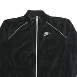 NIKE Womens Black Zip Up Track Jacket XL Polyester Blend Plain Sportswear