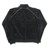 NIKE Womens Black Zip Up Track Jacket XL Polyester Blend Plain Sportswear