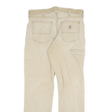 CARHARTT Mens Cotton Blend Beige Relaxed Fit Straight Leg Trousers W32 L29