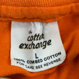 Tennessee The Cotton Exchange Single Stitch T-Shirt - Large Orange Cotton