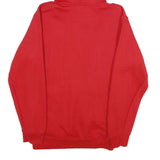 FP142 Mens Red Hoodie M Cotton Blend Pullover Drawstring Pocket Casual