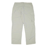SALEWA Mens Polyester Blend Light Grey Relaxed Cargo Trousers W34 L28 Outdoor