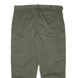 BLUE RIVER Mens Cotton Blend Green Regular Straight Trousers W40 L29 Casual