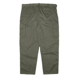 BLUE RIVER Mens Cotton Blend Green Regular Straight Trousers W40 L29 Casual