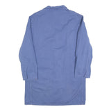 Mens Blue Cotton Blend Button Jacket M Plain Casual Workwear