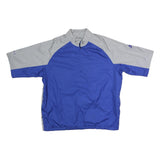 ADIDAS Mens Blue & Grey Outdoor Jacket XL Polyester Zip Plain Sportswear