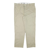DICKIES Mens Regular Fit Beige Cotton Blend Regular Leg Trousers W41 L31