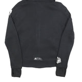ADIDAS Womens Black Zip Hooded Hoodie S Cotton Blend Sportswear