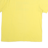TOMMY HILFIGER Mens Yellow T-Shirt L Short Sleeve Crew Neck Logo Print
