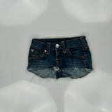 True Religion Denim Shorts - 25W US 0 Dark Wash Cotton