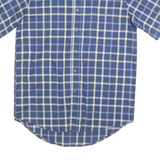 WRANGLER Mens Blue & Cream Check Shirt M Button Short Sleeve Cotton Casual