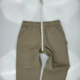 Original Dungaree Fit Carhartt Carpenter Trousers - 36W 30L Khaki Cotton