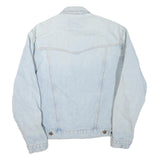 WRANGLER Mens Blue Denim Jacket M Cotton Blend Button Closure Classic Fit