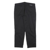 CALVIN KLEIN Womens Black Slim Denim Cotton Blend Trousers W32 L27 Stylish Zip