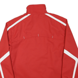 ADIDAS Mens Red White M Embroidered Polyester Blend Zip Jacket S Track Sports