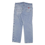 DICKIES Mens Jeans Blue Regular Straight Denim Medium W34 L29 Workwear Zip