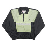 HANES Womens Black & Green Nylon Pullover Jacket M Lightweight Windbreaker
