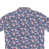 Mens Blue Cotton Blend Paisley Print Casual Shirt L Summer Holiday Style