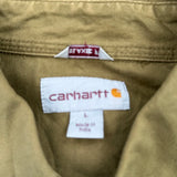 Carhartt Short Sleeve Shirt - Large Khaki Cotton
