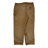 Carhartt Double Knee Carpenter Pants - 36W 30L Brown Cotton