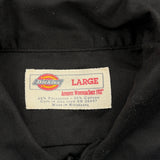 Dickies Short Sleeve Shirt - Large Black Polyester Blend