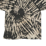 AC DC Mens Black & Beige Tie Dye Graphic T-Shirt L Short Sleeve Crew Neck Rock