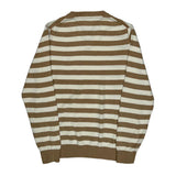 Tommy Hilfiger Striped Sweater - Small Beige Cotton