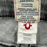 Made In Usa True Religion Denim Shorts - 30W 14L Grey Cotton Blend