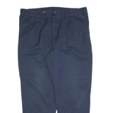 DICKIES Mens Cotton Blend Navy Regular Straight Trousers W40 L32 Workwear Zip